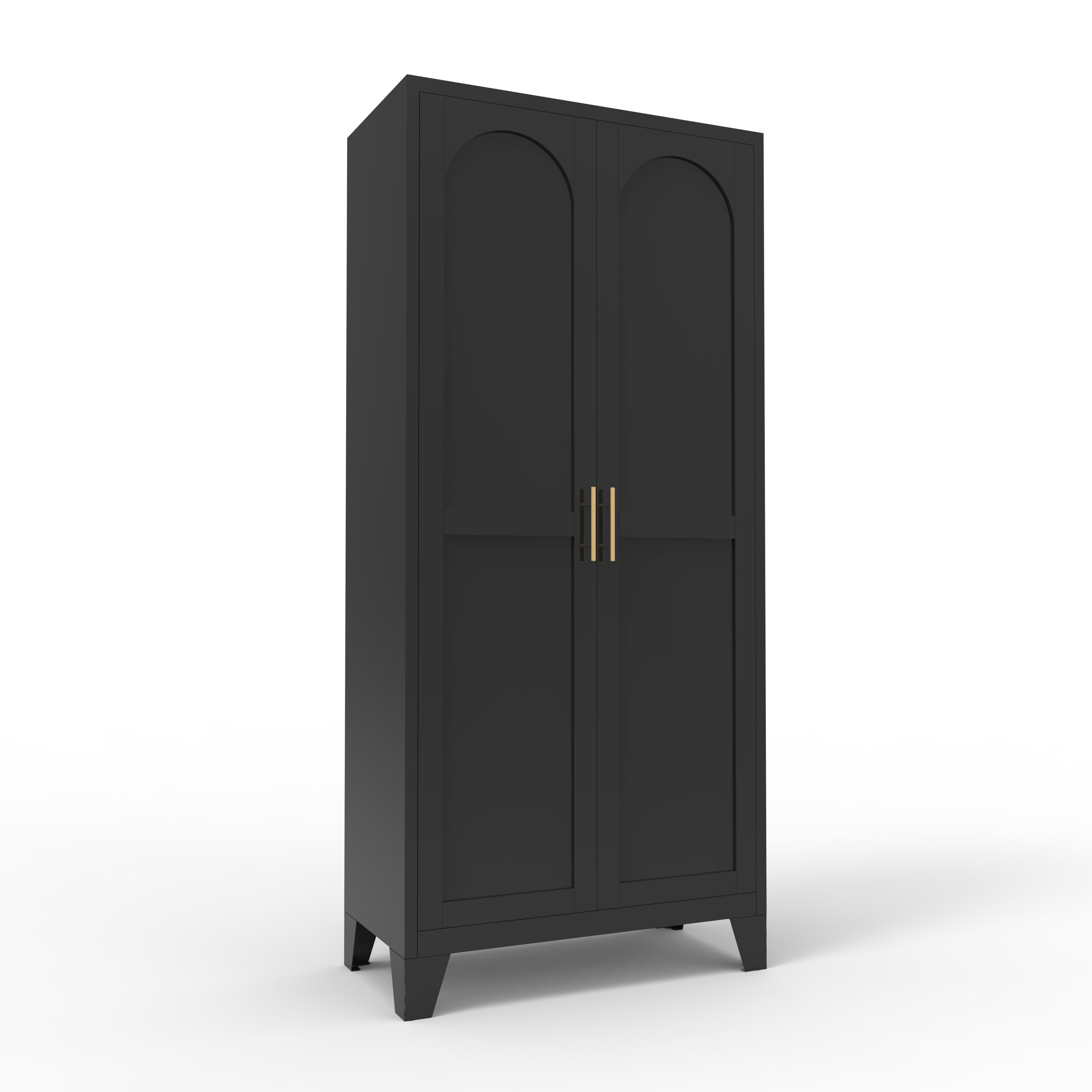 Homy Casa 60" Tall File Cabinet, Modern Storage Cabinet for Home Office or Study Room, Black