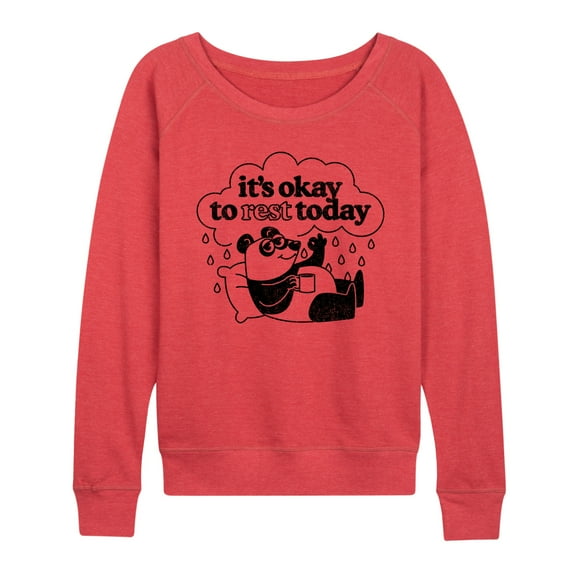 Instant Message - Inspiration - It's Okay To Rest Today - Women's Lightweight French Terry Pullover