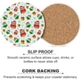 thumbnail image 6 of Round Drink Coasters 2 Pcs Snowflakes Owls and Gifts Absorbent Ceramic Coaster with Cork Base for Coffee Cups Housewarming Gift for Home Decor, 6 of 6