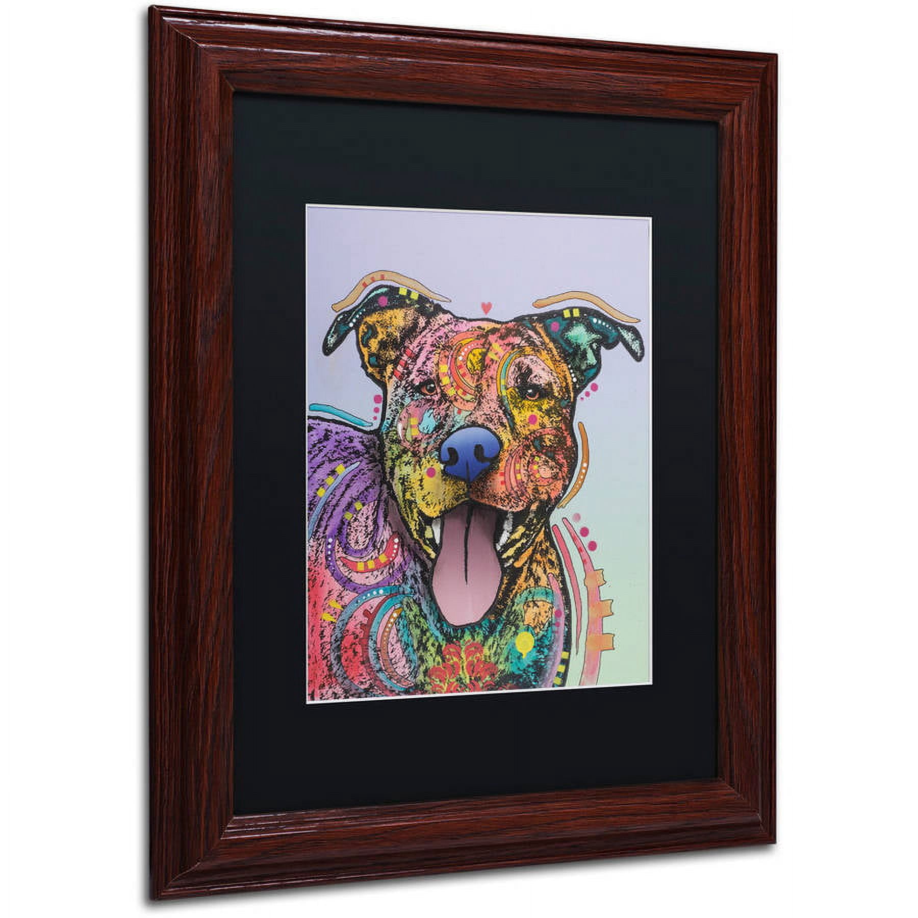 Trademark Fine Art "Zoey" Canvas Art by Dean Russo, Black Matte, Wood Frame