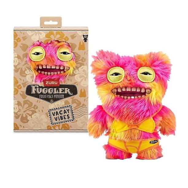 Fuggler Funny Ugly Monster Plush Vacation Series Sketchy Squirrel Mr Fuggler Original Buttons Rabid Rabbit Munch Much Toys Gifts