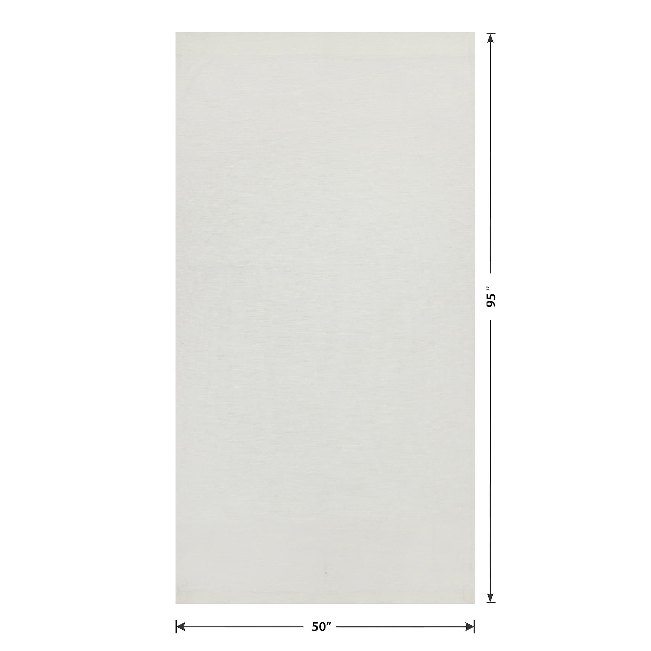 Better Homes & Gardens Textured Solid Chenille Light-Filtering Single Curtain Panel, Ivory, 50 in W x 95 in L