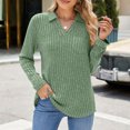 thumbnail image 6 of JNGSA Women V Neck Sweatshirts Casual Long Sleeve Oversized Pullover Sweatshirt Loose Comfy Tops, 6 of 9