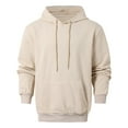 thumbnail image 2 of Mens Hoodies Pullover 2025 Fall Winter Long Sleeve Oversized Plain Hoodie with Pockets Hooded Sweatshirt, 2 of 8