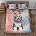 thumbnail image 2 of 4th of July Old English Sheepdog Celebrates Independence Day Quilt Bedding Set Dog Lover 1 Blanket Bed Cover 2 Pillowcases - 12010, 2 of 5