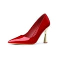 thumbnail image 3 of BLISSFUL STEP Women's Pointed Toe Stiletto Heels Sandal Pumps Red 5.5, 3 of 7