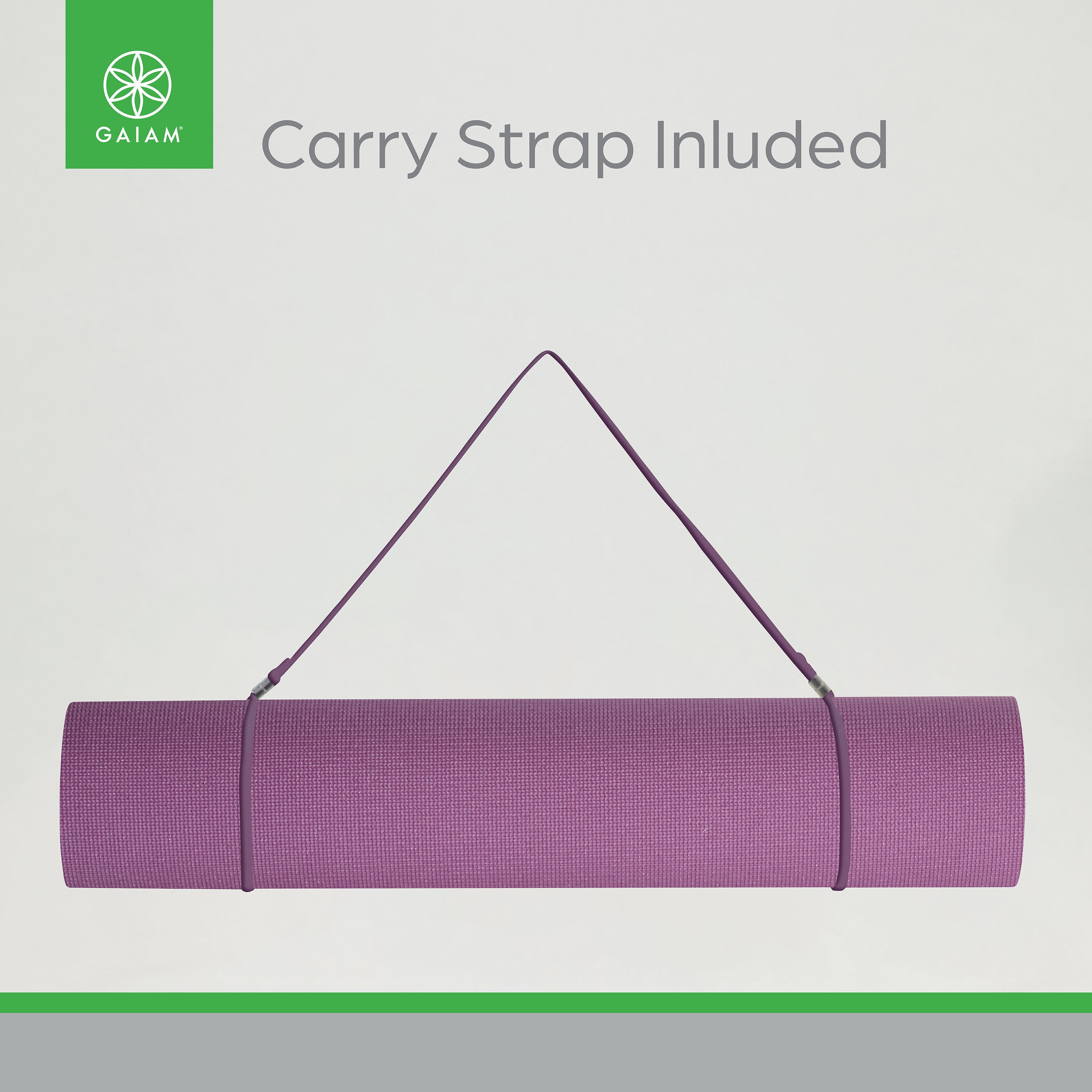 Gaiam 6mm Ultra-Sticky Alignment 1 Yoga Mat - Viola
