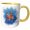 Yellow/White, variant on 3drose, a Kibamusha Samurai Mounted on a Horse with Bow, 11oz Two-tone Yellow Mug