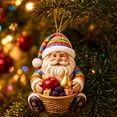 thumbnail image 6 of Christmas Santa Claus Acrylic Ornament, Decorative Hanging Pendant, Xmas Tree Holiday Party Home Decor Gift Use, 6 of 6