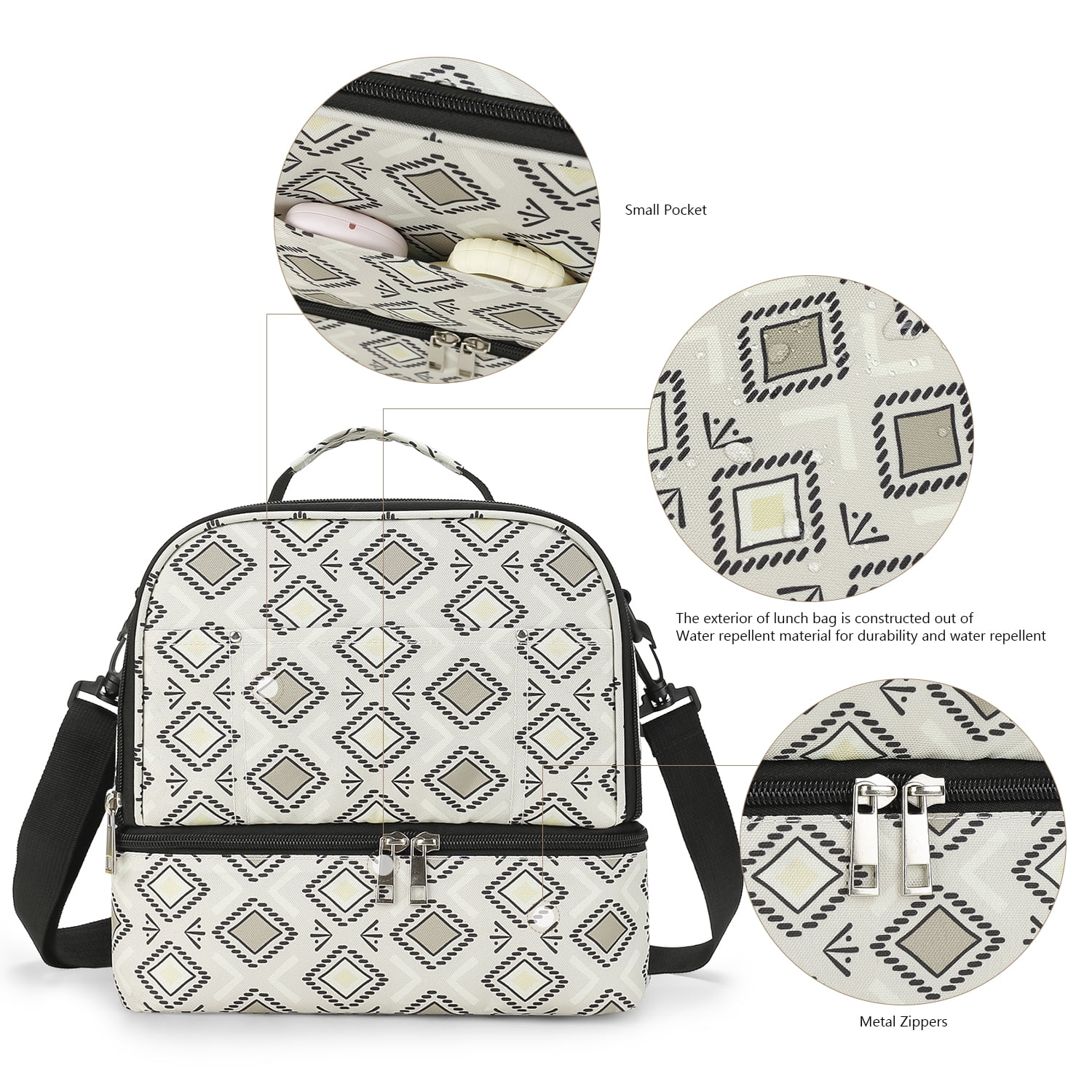 Breast Pump Bag Cooler Compartment for Breast Pump - Cooler and Moistureproof Bag Double Layer for Mother Breast Milk Pump Lunch Bag Outdoor Working