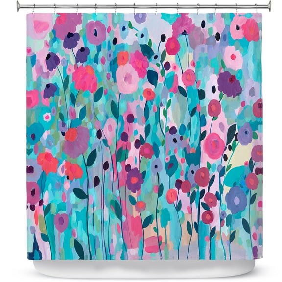 Shower Curtains 70" x 84" from DiaNoche Designs by Carrie Schmitt - Joy Unleash Flowers