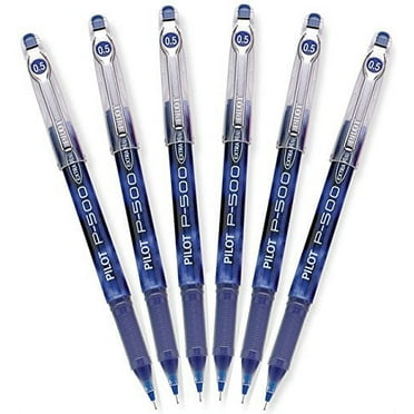 Pilot Precise P-500 Gel Ink Rolling Ball Pens, Extra Fine Point, Blue Ink, 6 Pens.
