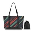 thumbnail image 7 of FORMRS Canvas Laptop Tote Bag for Women with 15.6" Computer Compartments Shoulder Handbag, Red Abstract Lines, 7 of 7