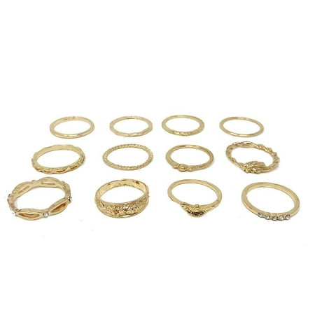 Magik Knuckle Ring Sets Stacking Bands Midi Mid Above Joint Rings Punk Finger Tip (12 Pcs Wiring (Best Indie Punk Bands)