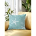 thumbnail image 2 of Outdoor Pillows Waterproof, Vintage Mint Green Starfish Bedding Throw Pillows with Insert for Couch Sofa Bed, Summer Coastal Beach Marine Life 16x16 Inch Pillowcases Decorative Patio Pillow Set of 1, 2 of 8