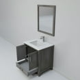 thumbnail image 6 of Jacques 30 in W Distressed Grey Bath Vanity, Cultured Marble Top, Faucet Set, & 28" Mirror, 6 of 8