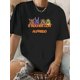 thumbnail image 1 of Camiseta De Mujer Activewear Tops Simples De Verano Para Viajes De Mochilero1pc Vintage Cartoon Animal Print T-Shirt for Women, Casual Round Neck Short Sleeve Polyester Knit Tee, Summer Fashion Top, 1 of 6