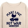 thumbnail image 3 of Woodstock - Make Love Not War - Women's Lightweight French Terry Long Sleeve Shirt, 3 of 5