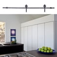 thumbnail image 1 of Rueda de una sola puerta, juego de rieles para puertas corredizas, acero al carbono Mano de obra exquisita Prevención de incendios y oxidación Cocinas para almacenes Baos LYUMO No se aplica, 1 of 6
