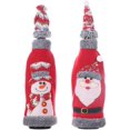 thumbnail image 1 of 2pcs Christmas Wine Bottle Covers Santa Snowman Christmas Party Holiday Dinner Table Decoration, 1 of 4
