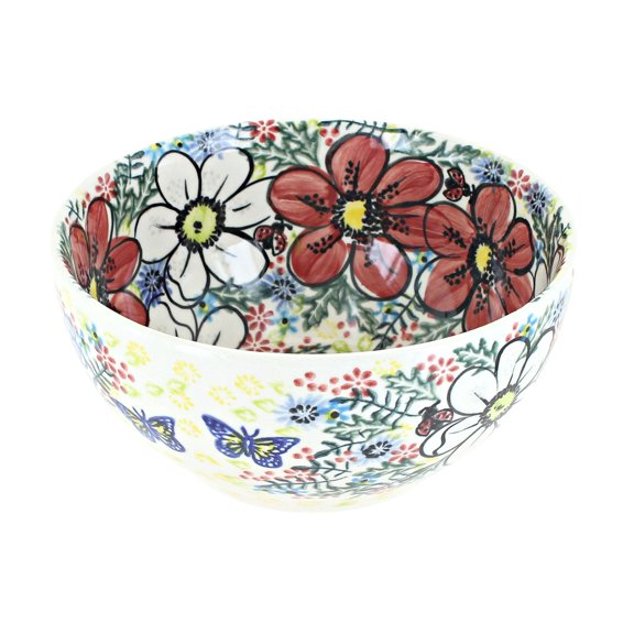 Blue Rose Polish Pottery Isabella Cereal/Soup Bowl