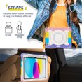 thumbnail image 6 of FJLBDE Case for iPad (A16) 11th/10th Generation 11 inch/10.9 inch 2025/2022 with 360 Kickstand, Shoulder Strap Carrying Protective Cover, Multicolor Pink, 6 of 6
