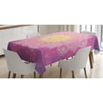 thumbnail image 1 of Ambesonne Pink Tablecloth Rectangular Table Cover, Mandala Floral Art, 60"x84", Fuchsia Yellow, 1 of 4