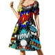 thumbnail image 3 of Soy fan de los cómics. ¡KAPOW! Vestido de manga corta, vestidos de manga larga, vestido de manga larga, vestido para mujer, ropa de verano para mujer., 3 of 7