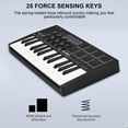 MWAVE 25 Key USB MIDI Keyboard Controller With 8 Backlit Drum Pads