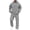 Grey, variant on Men's 2 Piece Tracksuit Sets Full Zip Hoodie Casual Sweatshirt Long Sleeve Hooded Jacket & Pants Sets Green Size L