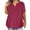 Red, variant on Hvyesh Plus Size Tops for Women Eyelet Short Sleeve Blouses Casual V Neck Shirts Loose Fit Solid Tunic Tops