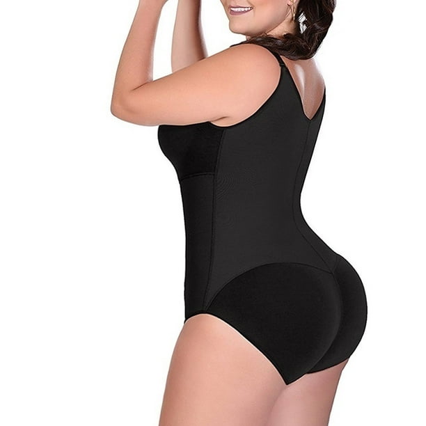 New Womens Plus Size Bodysuit Shapewear Slimming Tummy Control Full Body  Shaper Panty Style Clip & Zip with Bra Fajas Colombianas 
