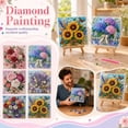 thumbnail image 6 of Pearl Diamond Painting, Tulip Diamond Art Pearl Painting Kits with Frame DIY Crystal Rhinestone & Pearl Bead Art Painting for Adults , Sparkling Gem Wall Art Ornament for Home Decor, 7.87in, 6 of 6