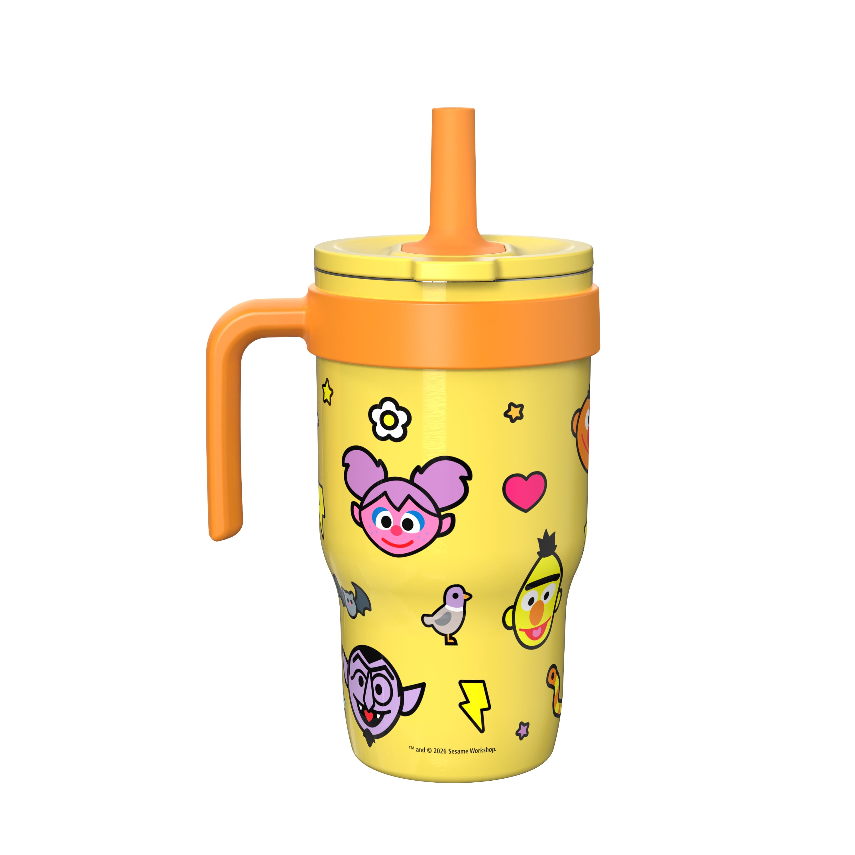 Zak Designs 10oz Sesame Street Kids Handle Tumbler, Stainless