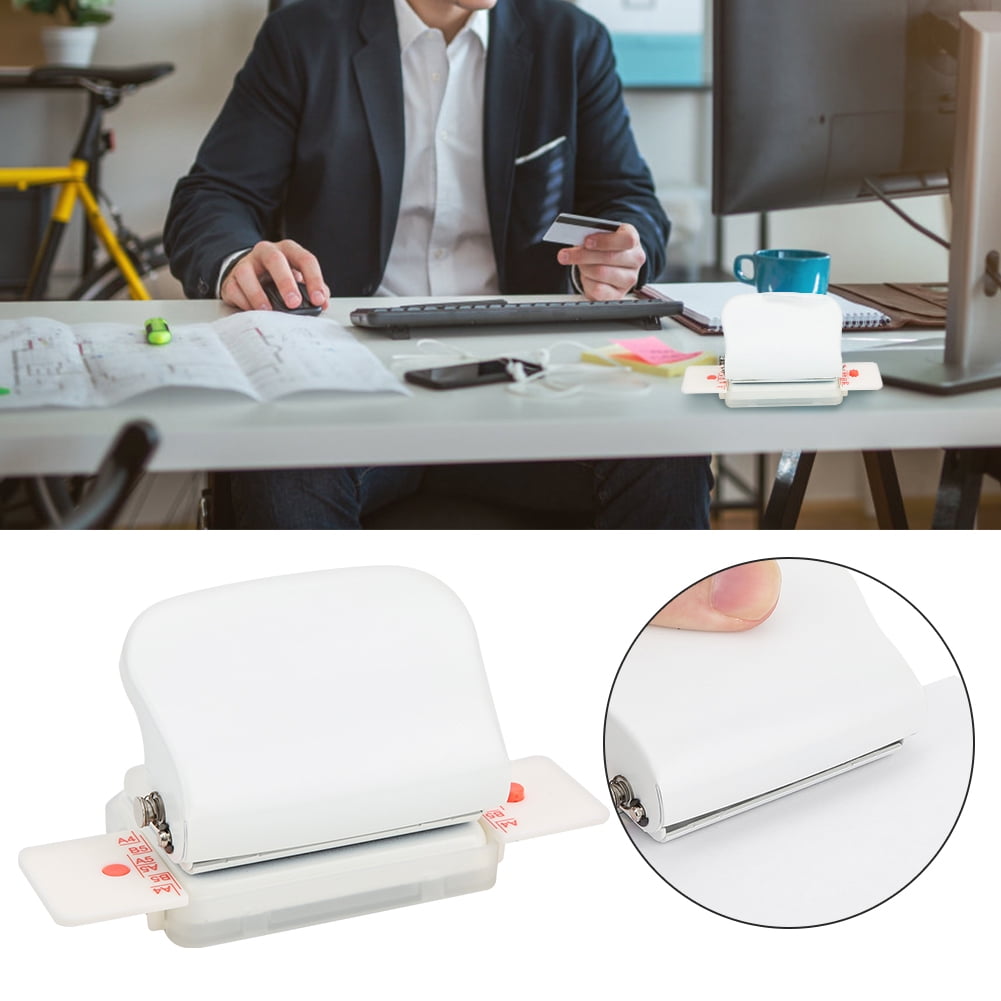 Paper Hole Punch, A4 Paper Practical 6 Hole Punch With Metal Blade For Office For Home