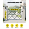 thumbnail image 2 of KFFKFF Single Folding Security Gate, Lockable Scissor Gate with Swivel Casters, Steel Retractable Gate for Entryways, Garages, Warehouses, and Pools, 74.80 x 51.57 in (W x H), 2 of 9