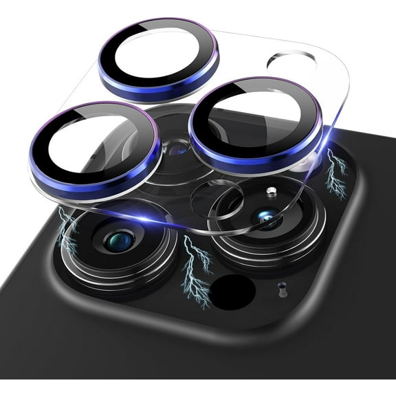 for iPhone 15 Pro/iPhone 15 Pro Max Camera Lens Protector, Clear Acrylic Plus Aluminium Alloy Ring 9H Tempered Glass Screen Camera Cover for iPhone 15 Pro Max/iPhone 15 Pro, Colorful