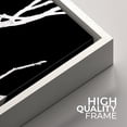 thumbnail image 4 of PixonSign Framed Canvas Print Wall Art Curved Tree Branches on Black Background Nature Wilderness Illustrations Modern Art Edgy Dark Black and White for Living Room, Bedroom, Office - 24"x24" White, 4 of 5