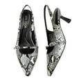 thumbnail image 5 of JENN ARDOR Slingback Kitten Low Heels Pointed Closed Toe Buckle Strap Dress Shoes Wedding Work Pumps, 5 of 5