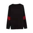 thumbnail image 6 of Aueoeo Women Big Hearts Sweaters Graphic Printed Crew Neck Long Sleeve Sweaters Fall Trendy Dressy Casual Basic Clothes, 6 of 6