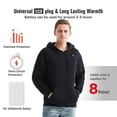 thumbnail image 3 of Winter Men's And Women's Usb Heated Hoodies Cotton Zipper Pocket Wool Thick Lovers Fall/winter Heating Casual Hoodies GrayXXXL, 3 of 4