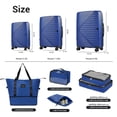 thumbnail image 2 of Luggage Sets 3 Piece with Spinner Wheel, Hardside TSA Suitcase Set with Travel Duffle Bag and 4 Packing Cube, Lightweight Travel Luggage for Men and Women, Blue, 2 of 8