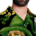 thumbnail image 5 of Saint Patrick's Day Men's Casual Printed Button Down Short Sleeve Beach Shirts, 5 of 6