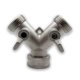 thumbnail image 3 of 3/4 2 Way Heavy Duty Garden Hose Splitter Y Splitter Grip Shut Off Valves for Water Tap, Outlet, Spi, 3 of 5