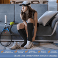 thumbnail image 4 of 3 Pairs Medical Sport Compression Socks - 15-20mmhg Graduated Knee-High Support for Men & Women, Ideal for Soccer, Running, and Nurses, 4 of 6