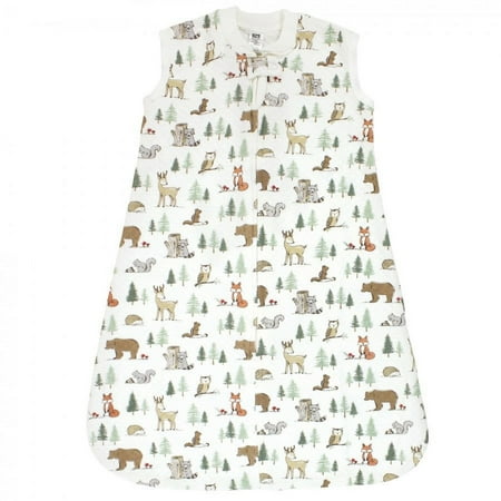 Hudson Baby Infant Boy Premium Quilted Sleeveless Sleeping Bag and Wearable Blanket, Forest Animals, 12-18 Months