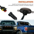 thumbnail image 2 of LED Grille Lights Amber Yellow with Fuse For Ford F150 Raptor Style Front Grille, 2 of 7