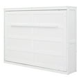 thumbnail image 6 of Harper & Bright Designs Full Size Murphy Bed Space-Saving Foldable Wooden Wall Bed with a Shelf for Guest Room Home Office, White, 6 of 10