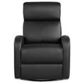 thumbnail image 1 of Costway Fauteuil Inclinable Pivotant à Bascule Manuel Fauteuil Simple avec Repose-Pieds Noir, 1 of 10