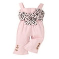 thumbnail image 2 of Combinaison Décontractée Bébé Fille Léopard Imprimé Motif Carré Col Sans Manches une Pièce Rose/bleu, 2 of 7